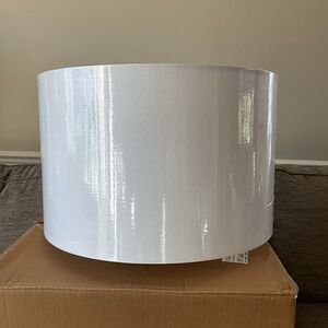 Pottery Barn Gallery Drum Lamp Shades White New Sz XXL